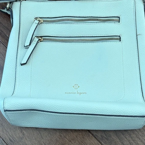 nanette lepore Cream Crossbody Bag with Zipper Accents - Picture 6 of 6